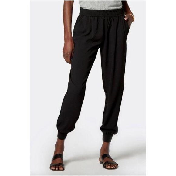 JOIE Mariner Relaxed Crepe Jogger Lightweight Pant in Black Size Small EUC Q536 - Picture 1 of 6